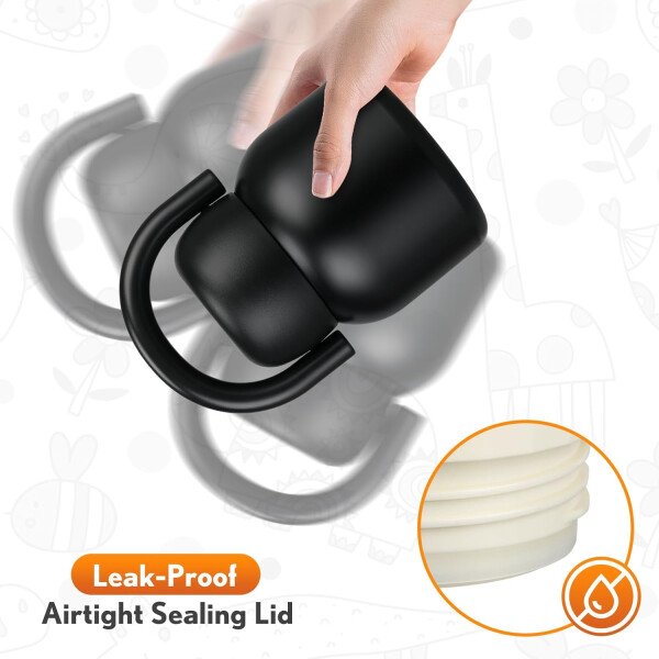 Termo de 17 onzas para comida caliente para niños, tarro de comida aislado con cuchara, recipiente térmico para almuerzo de comida caliente, caja de almuerzo de acero inoxidable de boca ancha - Imagen 10