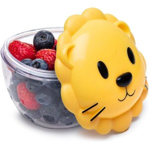 melii Recipientes de aperitivos de animales con tapas - Almacenamiento de alimentos para niños pequeños y niños - León