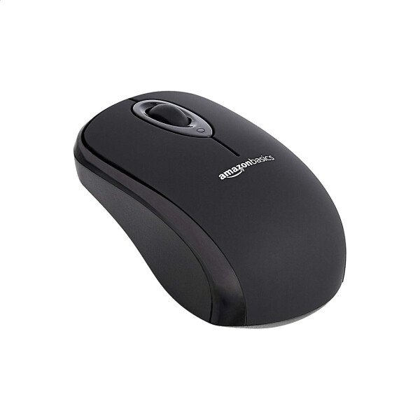 Amazon Basics Ratón óptico inalámbrico para computadora de 2,4 GHz con receptor nano USB, negro - Imagen 8