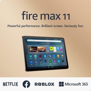 Tablet Amazon Fire Max 11 (último modelo) como nueva. Con pantalla de 11″, todo en uno para streaming, lectura y juegos, 14 horas de batería, lápiz óptico y teclado opcionales, 64 GB. Gris