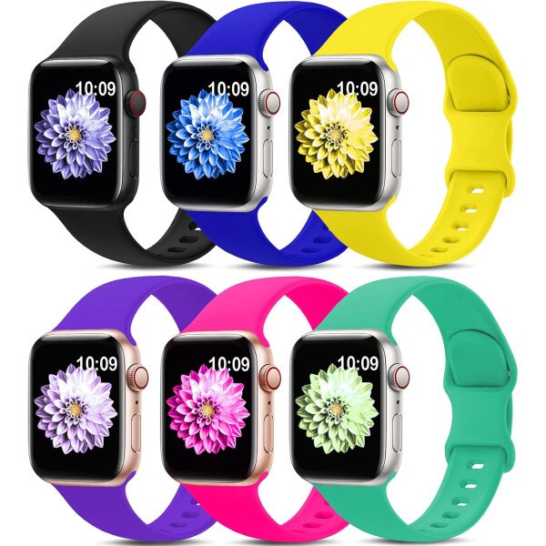 Paquete de 6 correas deportivas compatibles con Apple Watch Band de 1.496 pulgadas, 1.575 pulgadas, 1.614 pulgadas, 1.654 pulgadas, 1.732 pulgadas, 1.772 pulgadas, 1.772 pulgadas, correa impermeable - Imagen 19