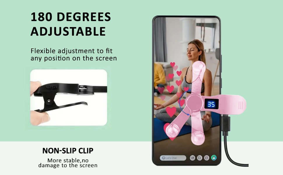Flexible adjustment to fit any position on the screen
