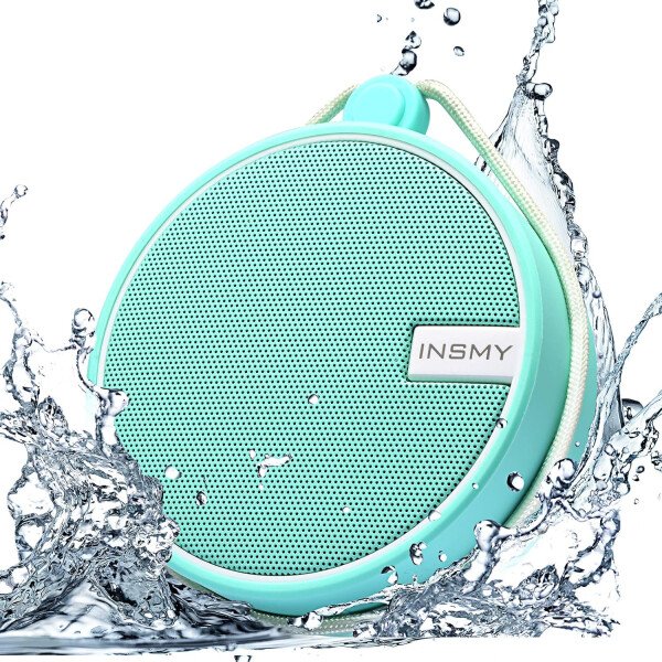 Altavoz portátil INSMY IPX7 resistente al agua con Bluetooth, inalámbrico, para exteriores y la ducha, con sonido de alta definición, tarjeta TF de soporte, ventosa, 12 horas de reproducción. Ideal para pasear en kayak, practicar canotaje o senderismo. Púrpura - Image 32