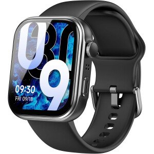 TOZO AMOLED S6 - Reloj inteligente de 1.85 pulgadas, pantalla ultra clara, caras dinámicas, llamadas Bluetooth, más de 100 modos deportivos, rastreador de actividad física con monitor de sueño,