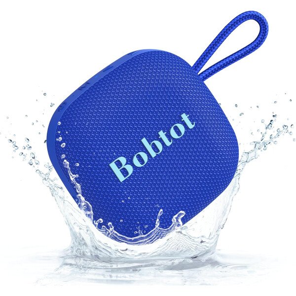 Bobtot Altavoces Bluetooth portátiles inalámbricos, IPX7 impermeable con 16 horas de reproducción, sonido estéreo fuerte, TWS, micrófono integrado, tamaño mini con cordón para llevar, rojo - Imagen 19