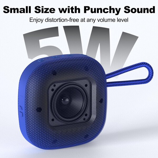Bobtot Altavoces Bluetooth portátiles inalámbricos, IPX7 impermeable con 16 horas de reproducción, sonido estéreo fuerte, TWS, micrófono integrado, tamaño mini con cordón para llevar, rojo - Imagen 20