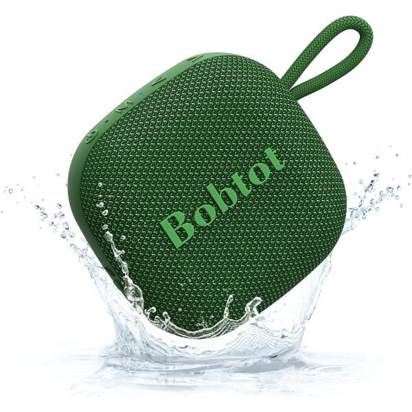 Bobtot Altavoces Bluetooth portátiles inalámbricos, IPX7 impermeable con 16 horas de reproducción, sonido estéreo fuerte, TWS, micrófono integrado, tamaño mini con cordón para llevar, rojo - Imagen 24