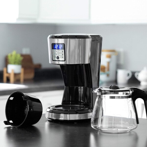 BLACK+DECKER Cafetera de 12 tazas con interruptor de encendido/apagado fácil, jarra antigoteo con cesta de filtro extraíble, tecnología Vortex, color negro - Imagen 25
