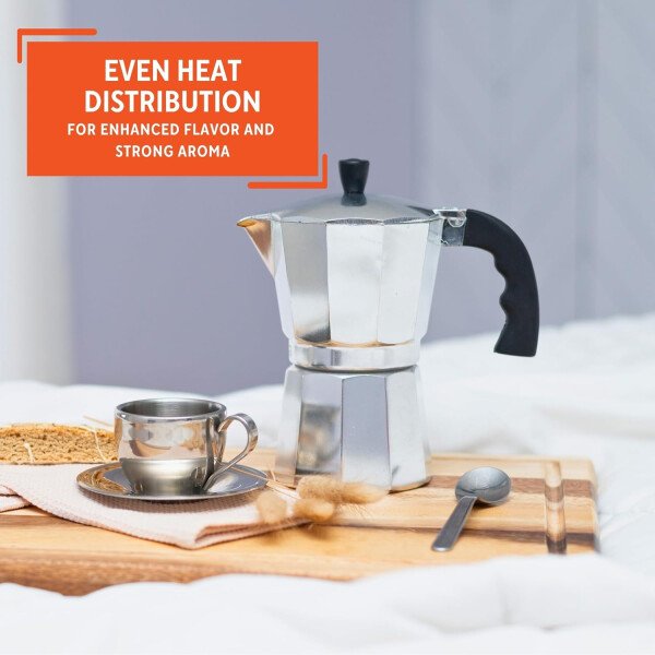 IMUSA USA B120-42V - Cafetera de aluminio para estufa de café expreso, 3 tazas, color plateado - Image 15