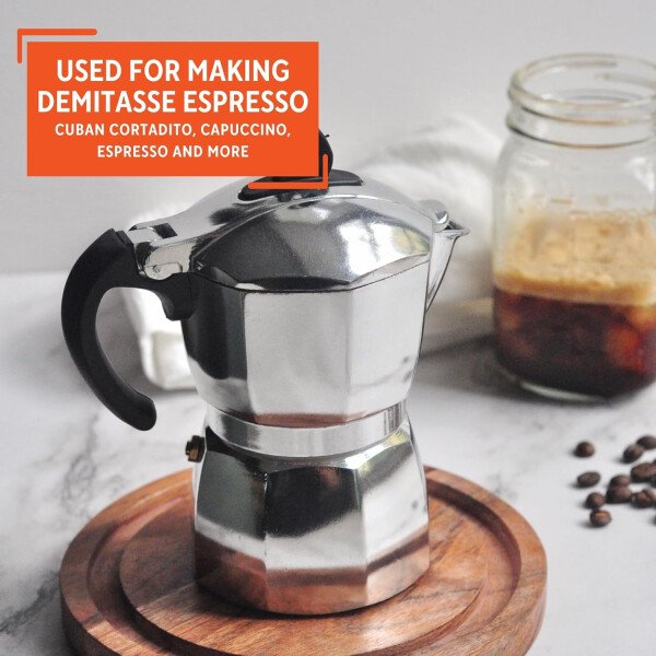 IMUSA USA B120-42V - Cafetera de aluminio para estufa de café expreso, 3 tazas, color plateado - Image 24