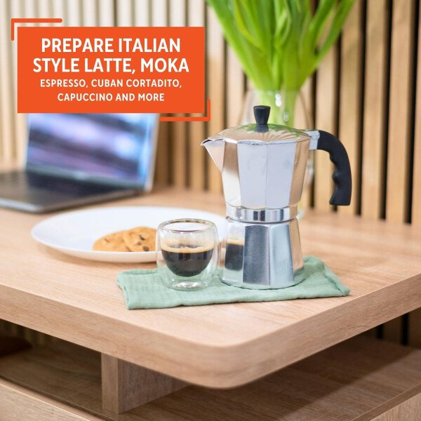 IMUSA USA B120-42V - Cafetera de aluminio para estufa de café expreso, 3 tazas, color plateado - Image 29