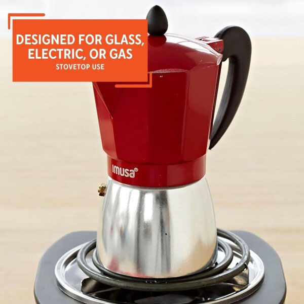 IMUSA USA B120-42V - Cafetera de aluminio para estufa de café expreso, 3 tazas, color plateado - Image 34