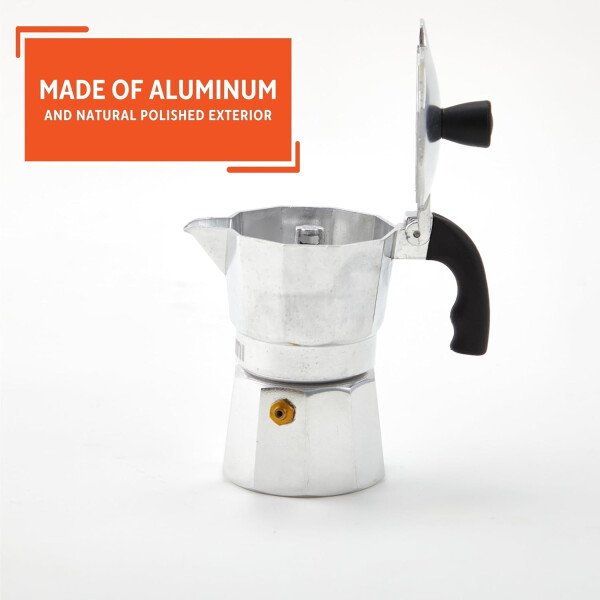 IMUSA USA B120-42V - Cafetera de aluminio para estufa de café expreso, 3 tazas, color plateado - Image 41