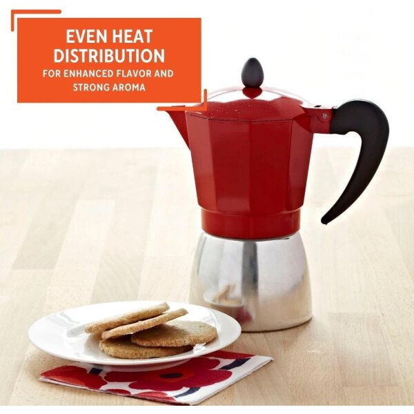 IMUSA USA B120-42V - Cafetera de aluminio para estufa de café expreso, 3 tazas, color plateado - Image 52