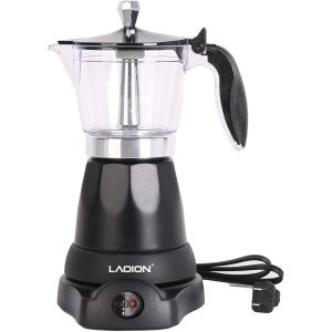 Cafetera cubana, cafetera eléctrica para café expreso de 6 o 3 tazas, cafeteras eléctricas modernas, olla eléctrica con base desmontable y protección contra sobrecalentamiento, regalo de café