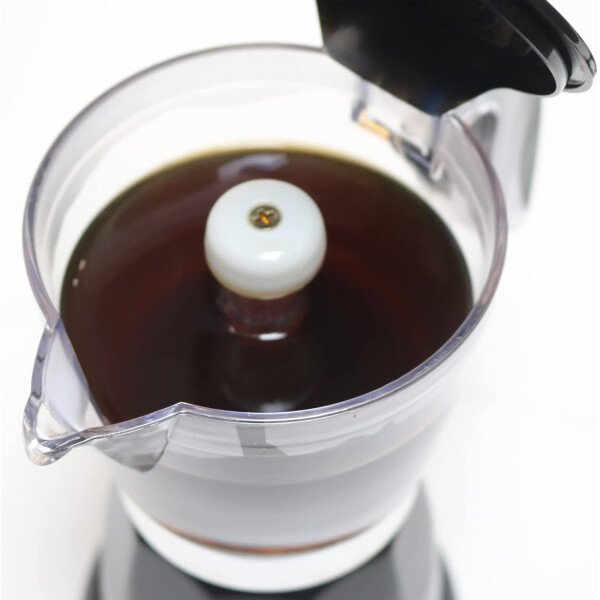 Cafetera cubana, cafetera eléctrica para café expreso de 6 o 3 tazas, cafeteras eléctricas modernas, olla eléctrica con base desmontable y protección contra sobrecalentamiento, regalo de café - Imagen 4