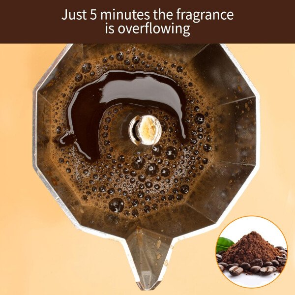 Cafetera cubana, cafetera eléctrica para café expreso de 6 o 3 tazas, cafeteras eléctricas modernas, olla eléctrica con base desmontable y protección contra sobrecalentamiento, regalo de café - Imagen 17