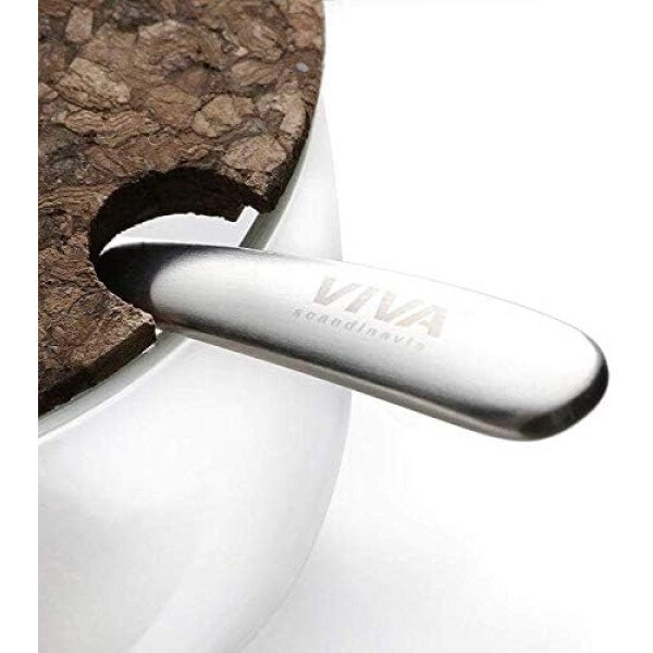 Viva Nicola - Juego de azúcar y crema de carbón, juego de servir de porcelana para café y té, jarra de crema y azucarero con tapa de corcho y cuchara de metal, 7 onzas / 6.8 fl oz de leche y azúcar - Imagen 17
