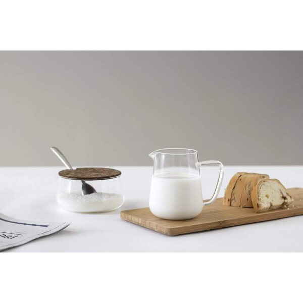Viva Nicola - Juego de azúcar y crema de carbón, juego de servir de porcelana para café y té, jarra de crema y azucarero con tapa de corcho y cuchara de metal, 7 onzas / 6.8 fl oz de leche y azúcar - Imagen 19