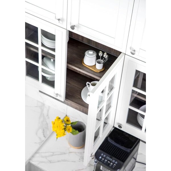 Nucookery Azucarero de porcelana con tapa y cucharas, contenedor grande de 14 onzas para barra de café, juego de azucareros de lujo con cucharas de acero inoxidable (blanco, cuchara dorada) - Imagen 22