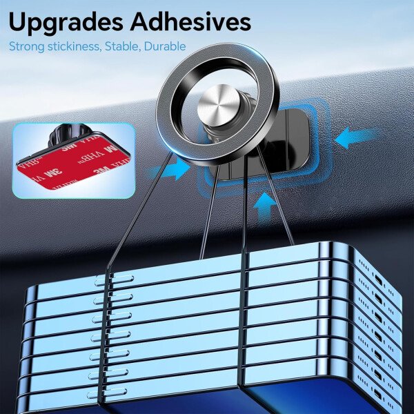 Kaistyle Soporte de coche Magsafe con 20 imanes fuertes: soporte magnético para teléfono de coche, soporte de montaje en tablero360°Soportes de teléfono celular para tu automóvil, accesorios para - Image 5
