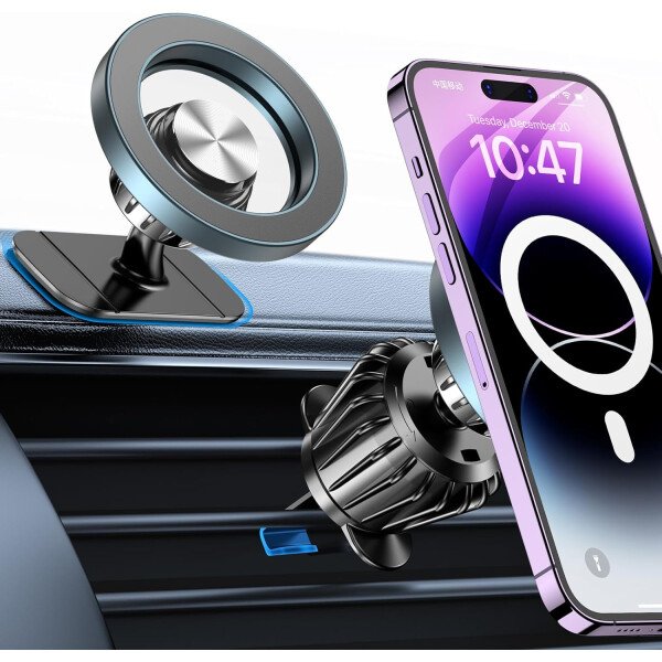 Kaistyle Soporte de coche Magsafe con 20 imanes fuertes: soporte magnético para teléfono de coche, soporte de montaje en tablero360°Soportes de teléfono celular para tu automóvil, accesorios para - Image 11