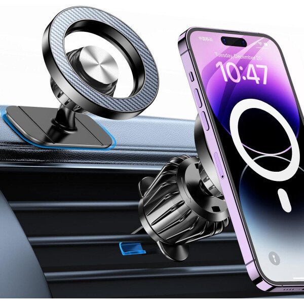 Kaistyle Soporte de coche Magsafe con 20 imanes fuertes: soporte magnético para teléfono de coche, soporte de montaje en tablero360°Soportes de teléfono celular para tu automóvil, accesorios para - Image 31