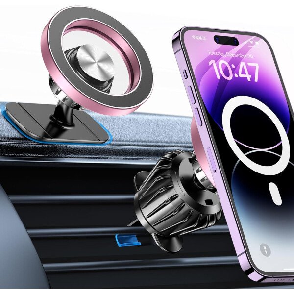 Kaistyle Soporte de coche Magsafe con 20 imanes fuertes: soporte magnético para teléfono de coche, soporte de montaje en tablero360°Soportes de teléfono celular para tu automóvil, accesorios para - Image 38