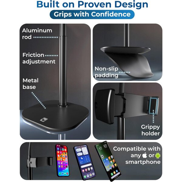 Soporte de teléfono con anillo de luz para escritorio, soporte de luz LED ChatStand Halo de escritorio y soporte para teléfono para grabación de video, llamadas, reuniones de zoom, transmisión de - Image 6