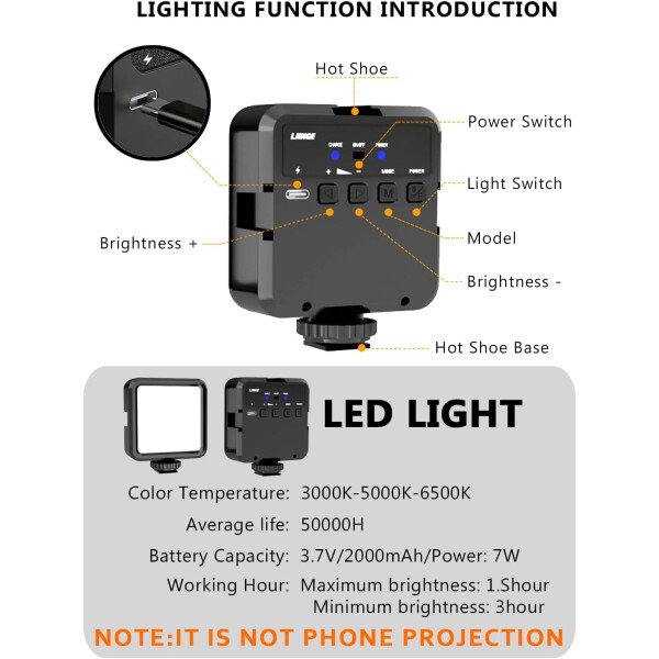 Soporte para teléfono celular, brazo articulado con luz LED, soporte flexible para transmisión en vivo, grabación de video, iluminación de pintura, cocina - Image 9