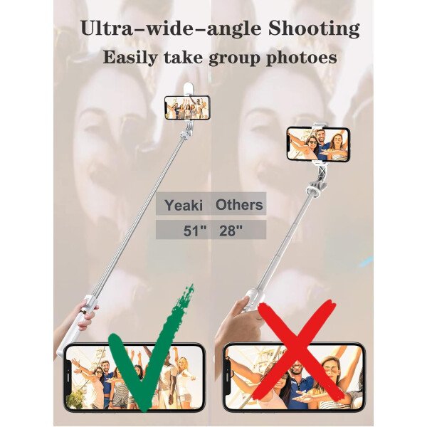 Trípode para selfie stick con control remoto inalámbrico, trípode para selfie stick de 46 pulgadas con luz de relleno LED, para iPhone 16/15/14/14 pro/13/13 Pro/12/11/11 Pro/XS Max/XS/XR/X/8/7 y - Imagen 22