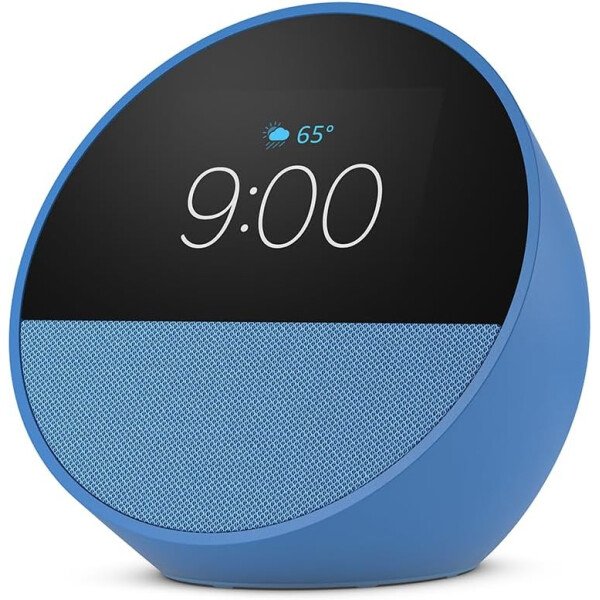 Amazon Echo Spot (modelo más reciente): ideal para mesitas de noche, oficinas y cocinas, incluye despertador inteligente con Alexa (negro) - Image 9