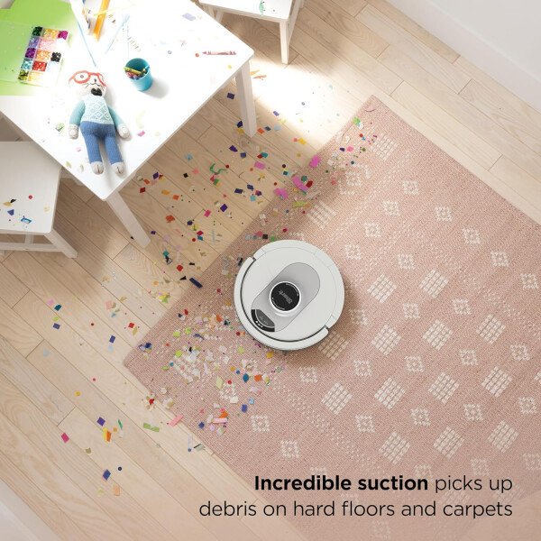 Shark AV753 ION Robot Aspiradora, sistema de tres cepillos, conexión Wifi, tiempo de funcionamiento de 120 minutos, funciona con Alexa, limpieza multisuperficie, gris - Image 17