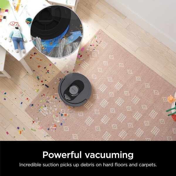 Shark AV753 ION Robot Aspiradora, sistema de tres cepillos, conexión Wifi, tiempo de funcionamiento de 120 minutos, funciona con Alexa, limpieza multisuperficie, gris - Image 34