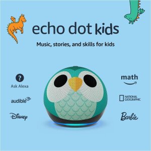 Amazon Echo Dot Kids (modelo más reciente), Diseñado para niños, cuenta con control parental, Owl