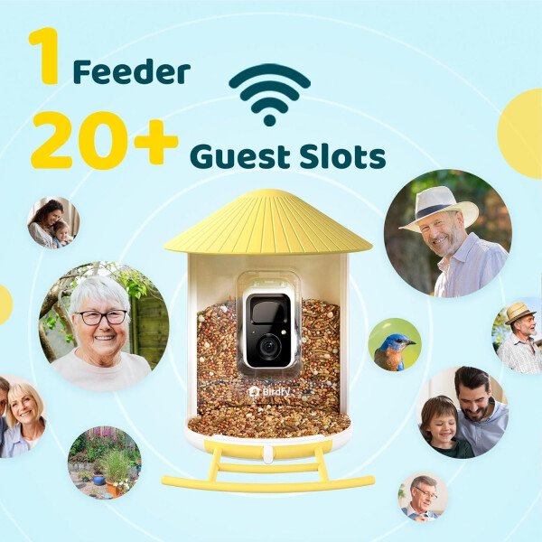 NETVUE Alimentador inteligente para pájaros con cámara AI alimentado por energía solar, 2 MP inalámbrico de observación de aves silvestres, transmisión en vivo y visión nocturna, funciona con Alexa y - Imagen 4