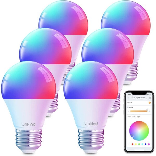 Linkind Bombillas inteligentes, bombilla inteligente que funciona con Alexa y Google Home, bombillas LED que cambian de color, 104 escenas preestablecidas, sincronización de música, bombilla A19 E26 - Imagen 22