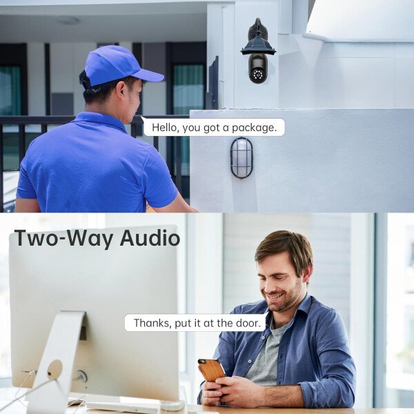 WESECUU Cámara de seguridad con bombilla - 5G y 2.4 GHz WiFi 2K cámaras de seguridad inalámbricas para exteriores detección de movimiento y alarma, conversación bidireccional, visión nocturna a color, - Image 16