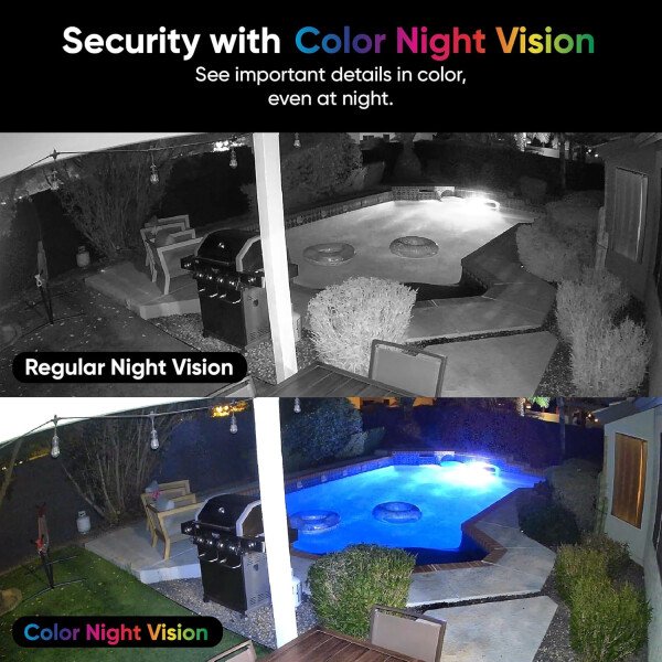 WYZE, Cam v4 - Cámara de seguridad inteligente 2.5K HD Wi-Fi para interiores y exteriores, luz activada por movimiento, visión nocturna a color, audio de 2 vías, funciona con Alexa y Google, blanco - Imagen 4