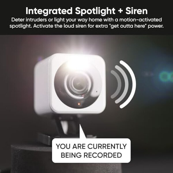 WYZE, Cam v4 - Cámara de seguridad inteligente 2.5K HD Wi-Fi para interiores y exteriores, luz activada por movimiento, visión nocturna a color, audio de 2 vías, funciona con Alexa y Google, blanco - Imagen 13