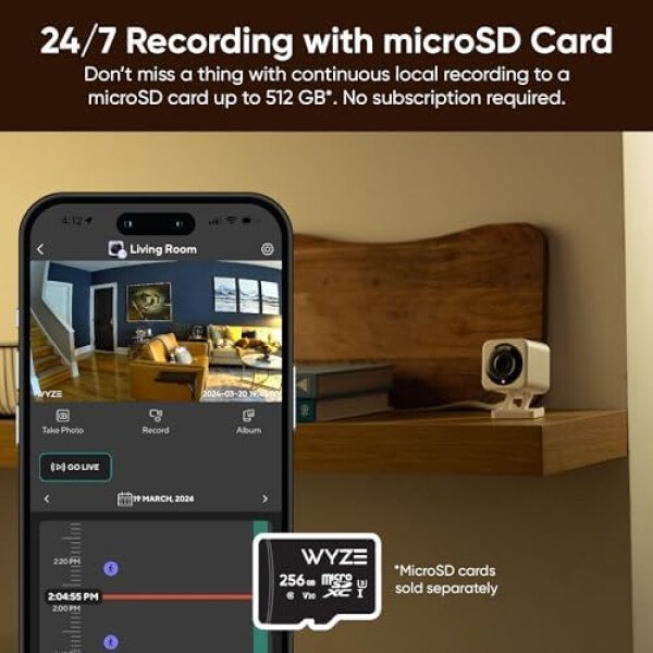 WYZE, Cam v4 - Cámara de seguridad inteligente 2.5K HD Wi-Fi para interiores y exteriores, luz activada por movimiento, visión nocturna a color, audio de 2 vías, funciona con Alexa y Google, blanco - Imagen 14