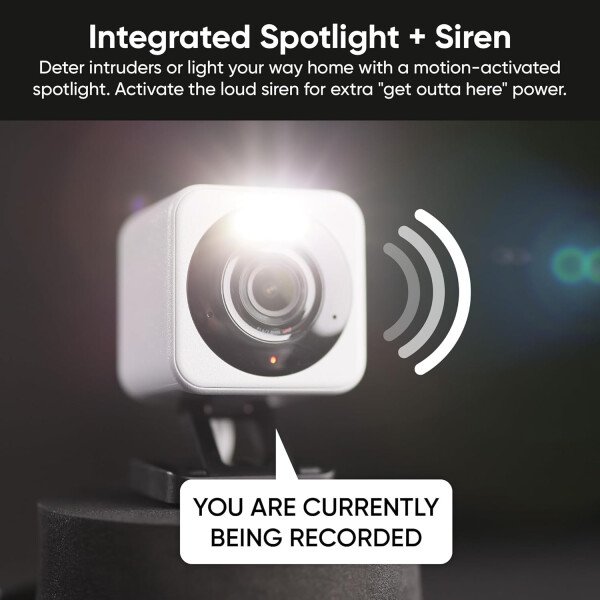 WYZE, Cam v4 - Cámara de seguridad inteligente 2.5K HD Wi-Fi para interiores y exteriores, luz activada por movimiento, visión nocturna a color, audio de 2 vías, funciona con Alexa y Google, blanco - Imagen 32