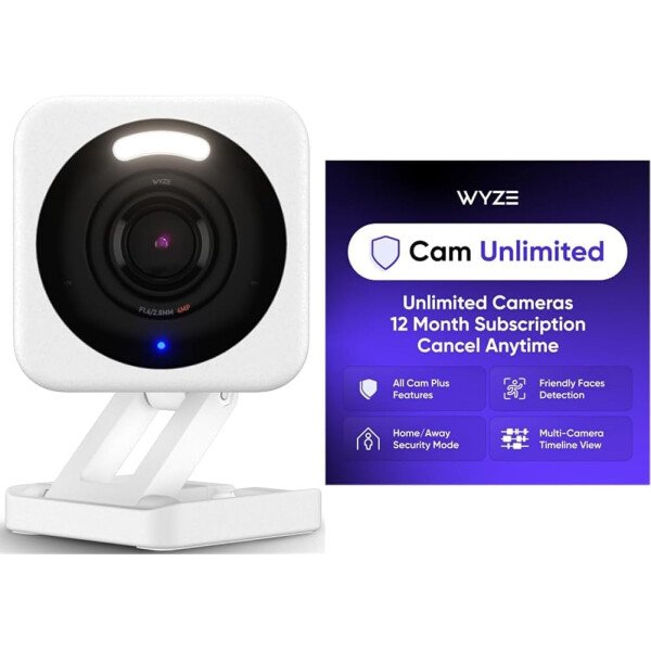 WYZE, Cam v4 - Cámara de seguridad inteligente 2.5K HD Wi-Fi para interiores y exteriores, luz activada por movimiento, visión nocturna a color, audio de 2 vías, funciona con Alexa y Google, blanco - Imagen 37