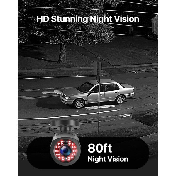 ZOSI Sistema de cámaras de seguridad de 8 canales 1080p para exteriores H.265+ 8 canales 5MP Lite CCTV DVR grabadora y (4) x1080P 1920TVL HD resistente a la intemperie, visión nocturna, alerta de movimiento, acceso remoto (Sin Disco Duro) - Image 2