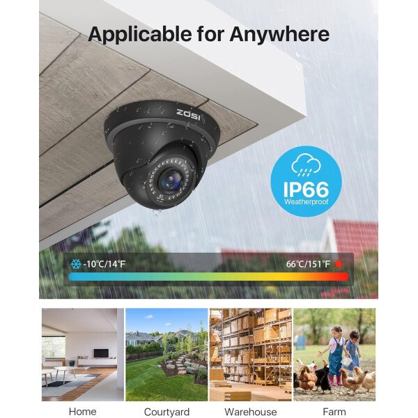 ZOSI Sistema de cámaras de seguridad de 8 canales 1080p para exteriores H.265+ 8 canales 5MP Lite CCTV DVR grabadora y (4) x1080P 1920TVL HD resistente a la intemperie, visión nocturna, alerta de movimiento, acceso remoto (Sin Disco Duro) - Image 17
