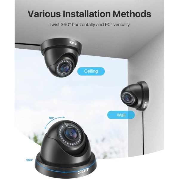 ZOSI Sistema de cámaras de seguridad de 8 canales 1080p para exteriores H.265+ 8 canales 5MP Lite CCTV DVR grabadora y (4) x1080P 1920TVL HD resistente a la intemperie, visión nocturna, alerta de movimiento, acceso remoto (Sin Disco Duro) - Image 19