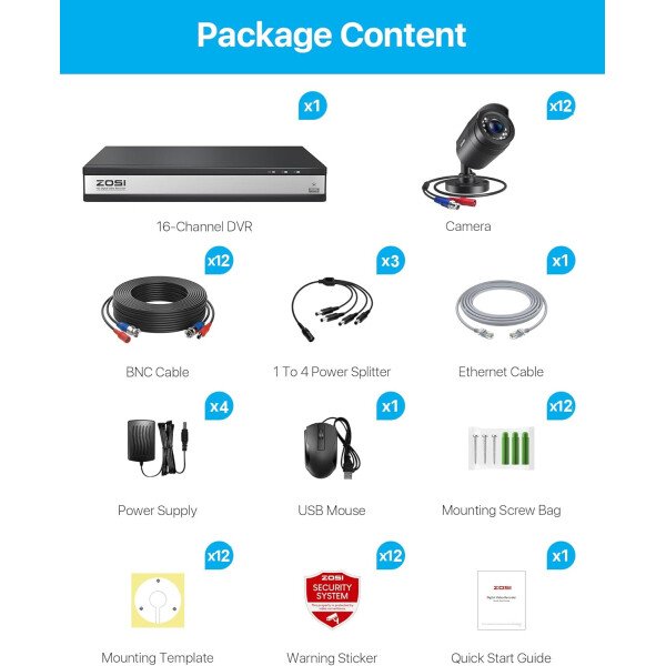 ZOSI Sistema de cámaras de seguridad de 8 canales 1080p para exteriores H.265+ 8 canales 5MP Lite CCTV DVR grabadora y (4) x1080P 1920TVL HD resistente a la intemperie, visión nocturna, alerta de movimiento, acceso remoto (Sin Disco Duro) - Image 26