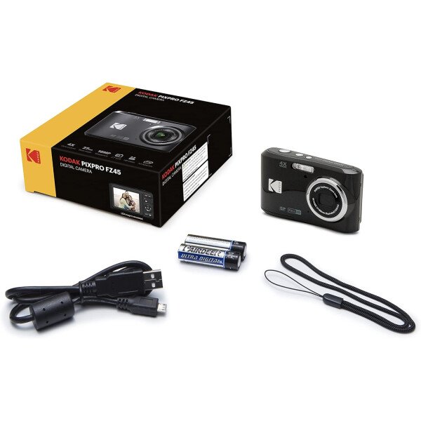 KODAK PIXPRO Friendly Zoom FZ45-BK - Cámara digital de 16 MP con zoom óptico 4X de 1.063 in de gran angular y pantalla LCD de 2.7 pulgadas (negro) - Imagen 7
