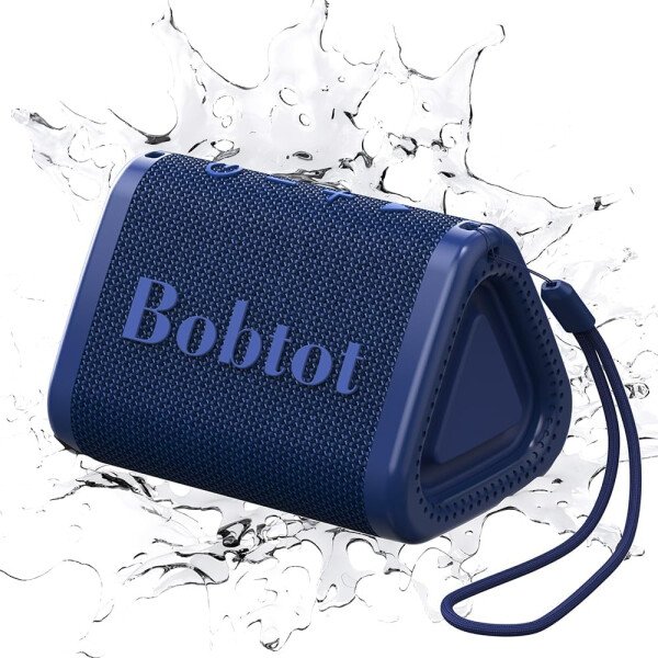 Bobtot Altavoz Bluetooth portátil inalámbrico, IPX7 pequeño altavoz de ducha impermeable, tiempo de reproducción de 15 horas, sonido fuerte y estéreo con graves, emparejamiento TWS para fiesta - Imagen 16