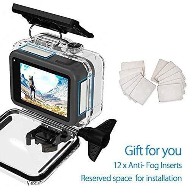 FitStill Funda impermeable de 196.9 ft para Go Pro Hero 11 negro/Hero 10 negro/Hero 9 negro, carcasa protectora de buceo bajo el agua con soporte accesorios para cámara de acción Go Pro Hero11/10/9 negra - Image 8